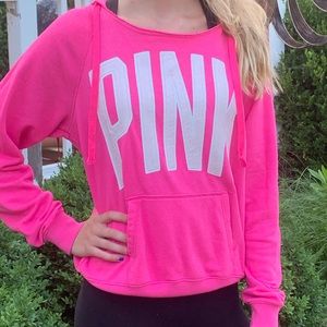 pink hoodie